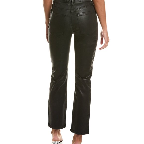 Good American Women's 0/25 Good Legs Straight Jean Black Coated GST001STNA - Picture 2 of 13